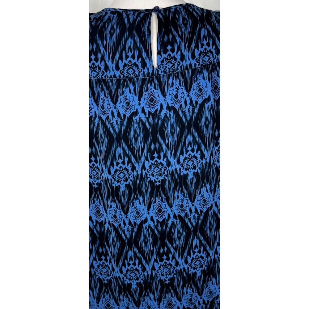 Cato Est 1946 14/16W Blue Black Pattern Sleeveless Blouse Polyester - Picture 7 of 11